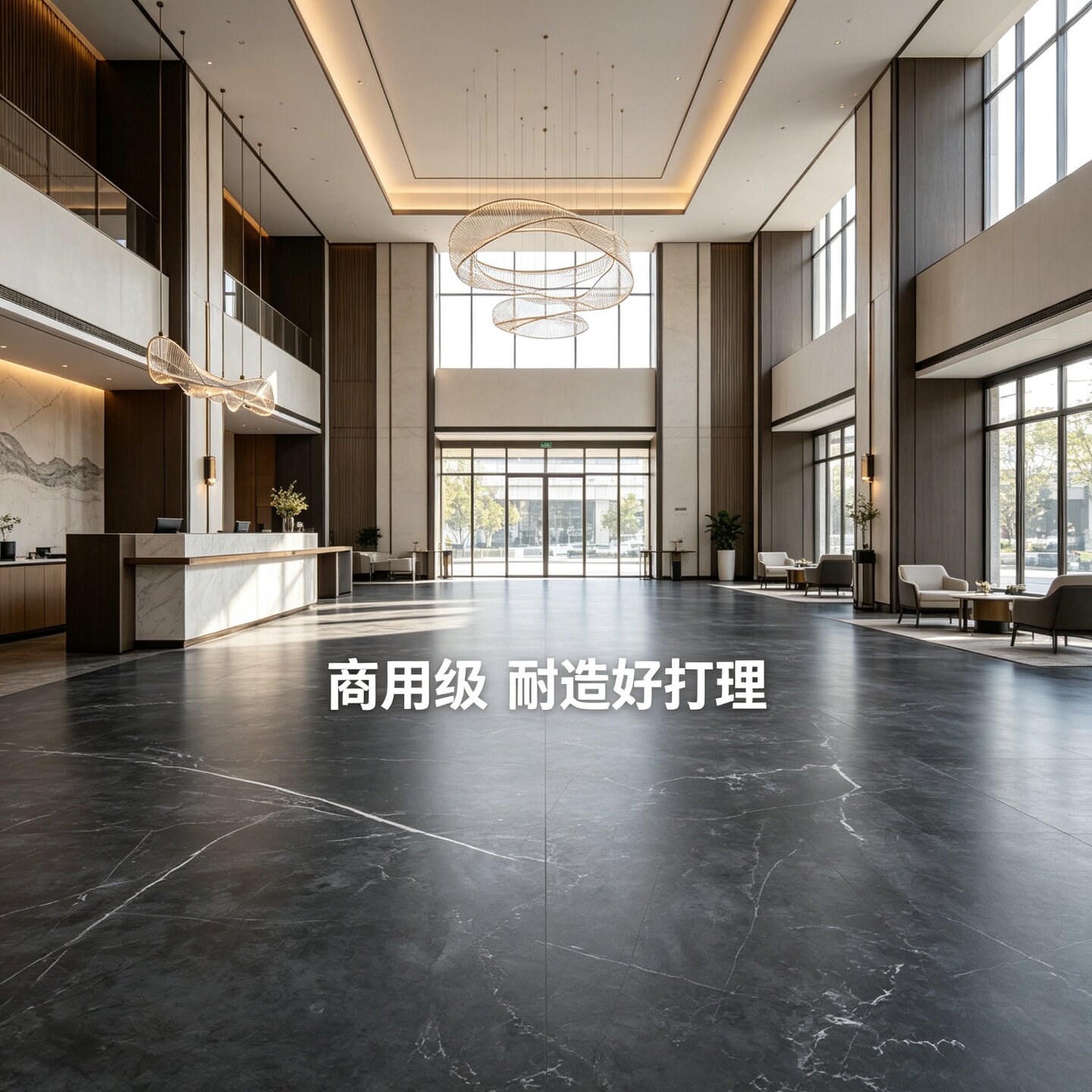 E1深灰大板强化复合地板厂家直销