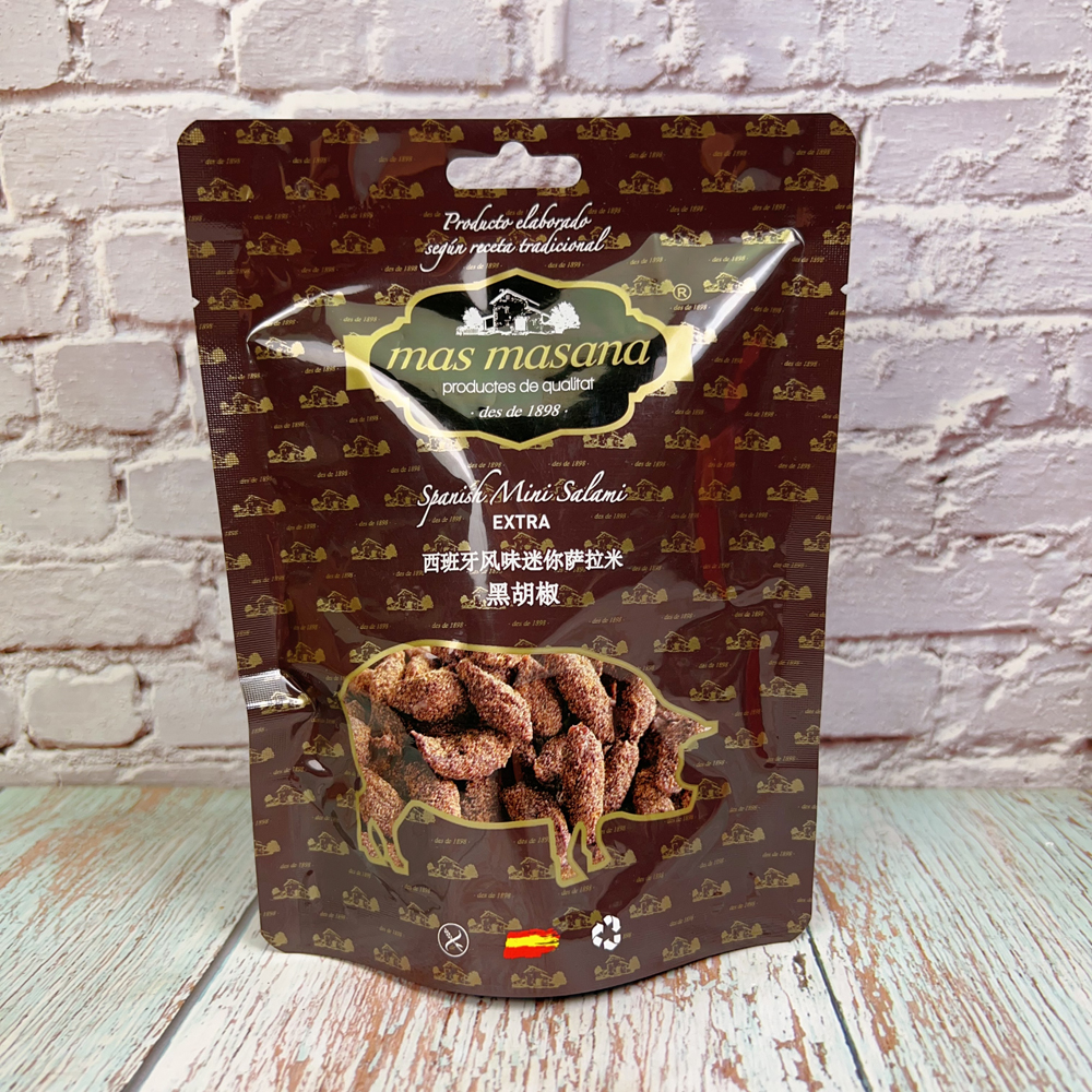 西班牙风味迷你肉枣风干肠肉肠火腿肠速食玛莎黑胡椒萨拉米国产