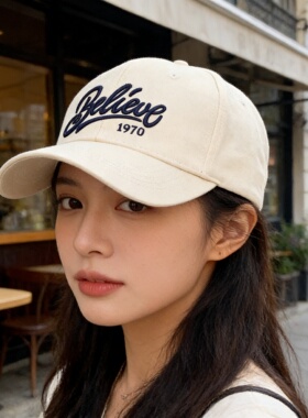 宽帽檐大头围圆脸适合的帽子女款2026新款棒球帽潮牌硬顶鸭舌帽男