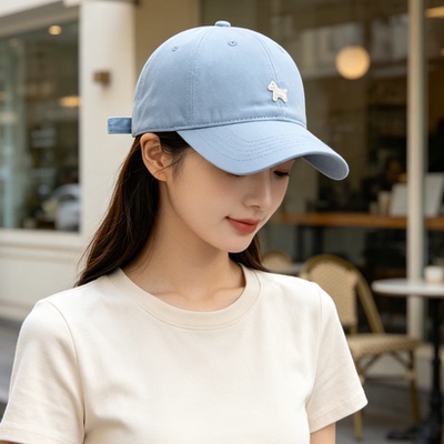韩系宽檐加深显脸小刺绣棒球帽