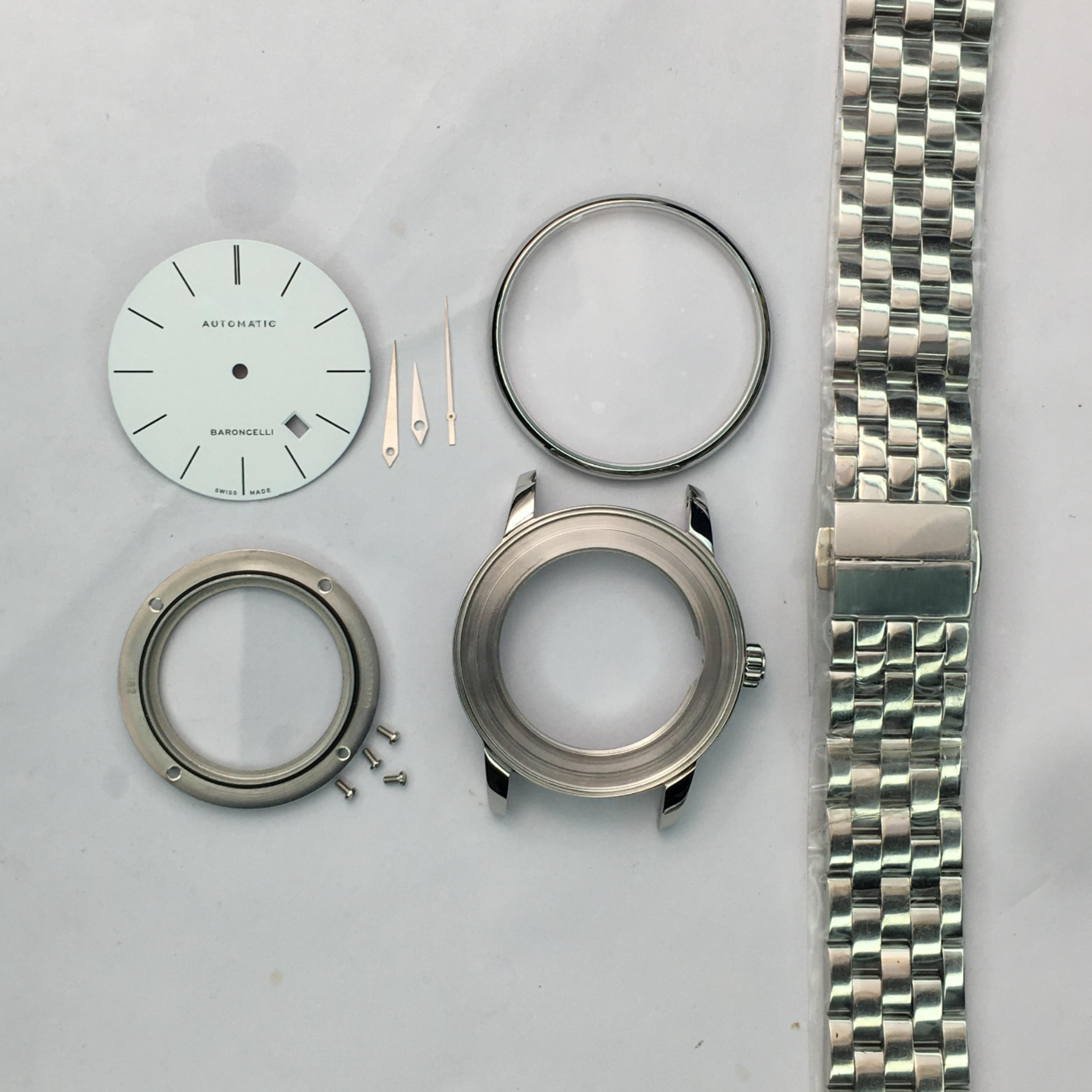 贝伦赛丽M8600钢表壳钢表带适配ETA2824SW200海鸥2824PT5000机芯