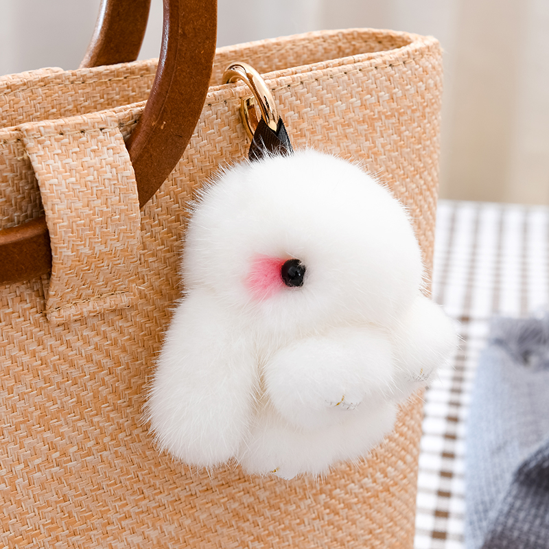 迷你水貂毛礼物女士钥匙包挂件