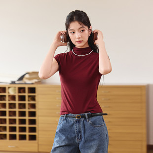 茵曼2026夏季新款无袖t恤女士正肩轻薄款内搭打底衫爆款修身显瘦