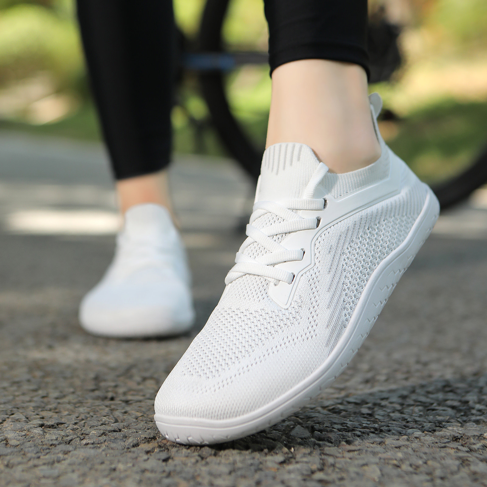 透气宽头鞋综合训练男鞋宽楦赤足鞋男轻便透气徒步骑行休闲运动鞋