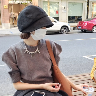 艾达精品一号帽子女素颜遮脸显脸小堆堆帽网红八角贝雷帽渔夫帽