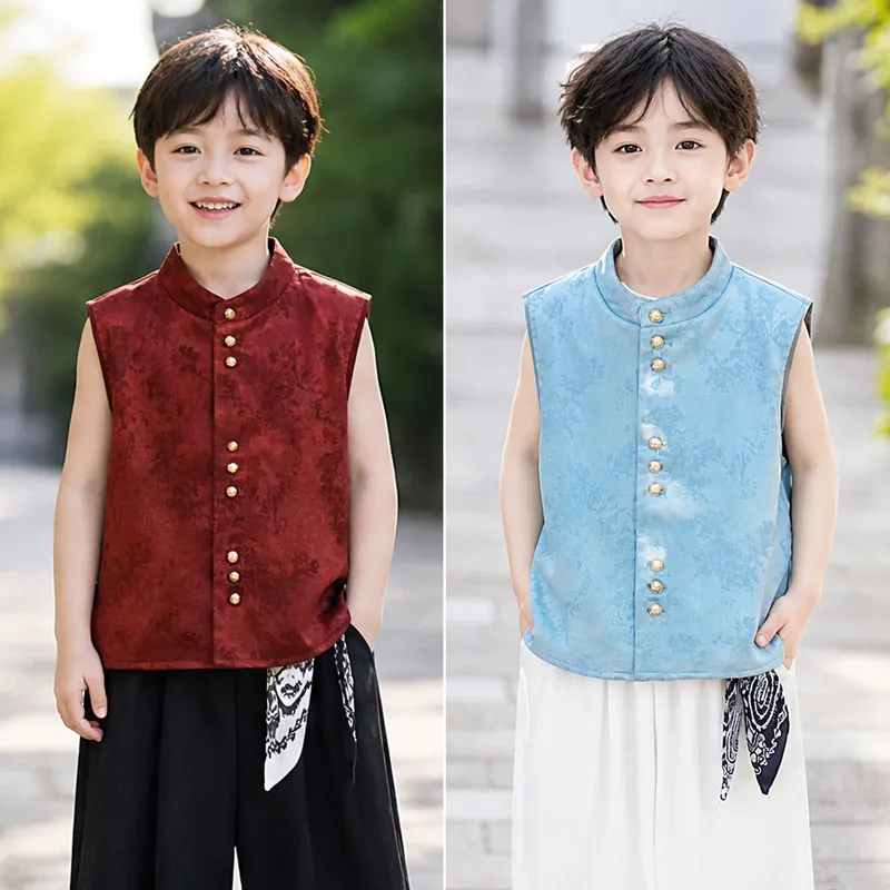 男童新中式马甲汉服套夏唐装儿童
