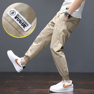 冰丝速干裤 高端夏季 男款 薄款 子男生宽松束脚九分轻奢商务长 休闲裤