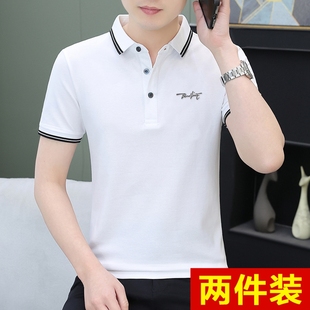 夏天体桖T上衣服夏装 高端男士 有领潮流男装 短袖 翻领 t恤潮牌polo衫