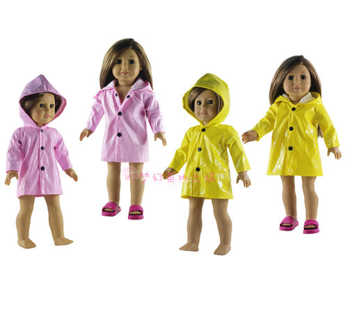 18寸美国女孩娃娃衣服雨衣American Girl Doll洋娃娃45cm娃娃适用