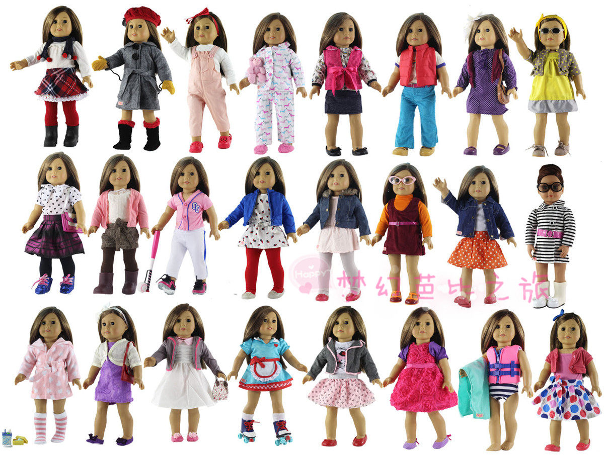 新款 18寸美国女孩衣服/服饰 American Girl Doll 娃娃套装