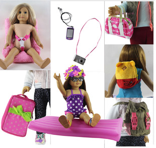 限量 18寸美国女孩娃娃背包 手提包 坐垫 衣架 配件 45cm娃娃适用