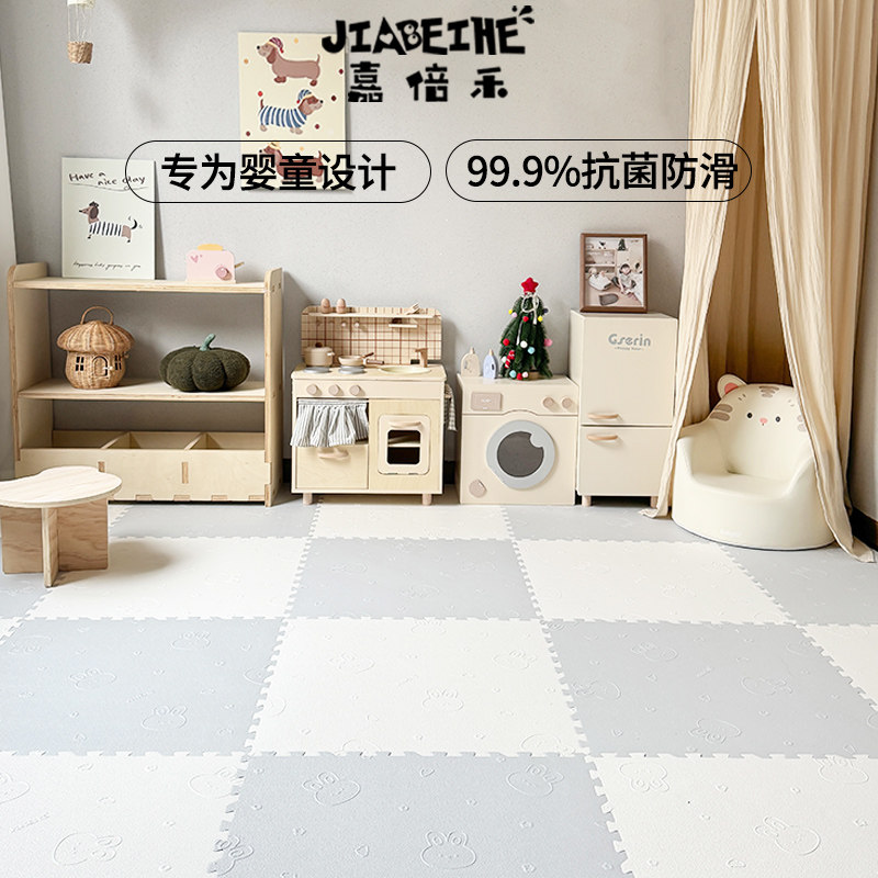 婴儿防摔爬行垫宝宝软垫pe幼儿园地垫加厚爬爬垫泡沫无甲醛拼接垫