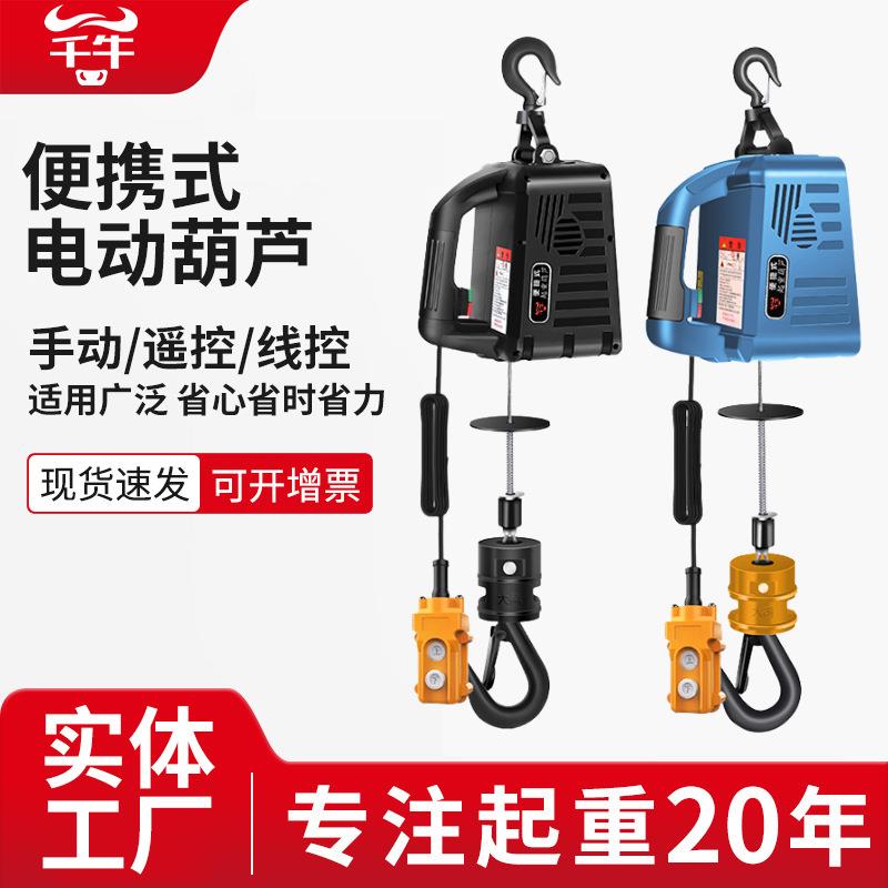 微型电动葫芦小型提升机220V家用小型升降机遥控便携式空调电葫芦