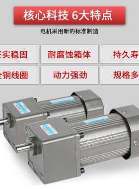 60W90W120W180W200W250W300W输送带齿轮减速电机调速马达220/380V