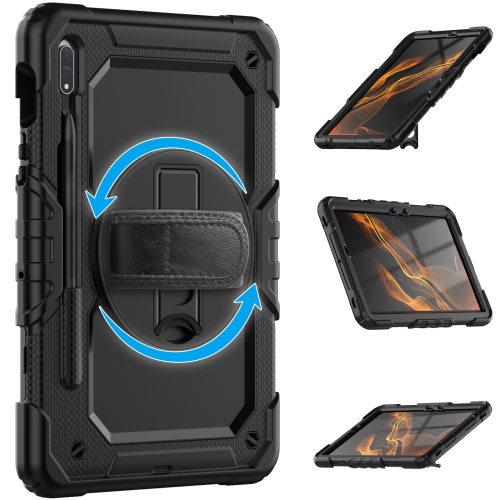 机器人Tab S7 收纳笔槽带镜面触屏 T870/875四角防摔平板保护壳