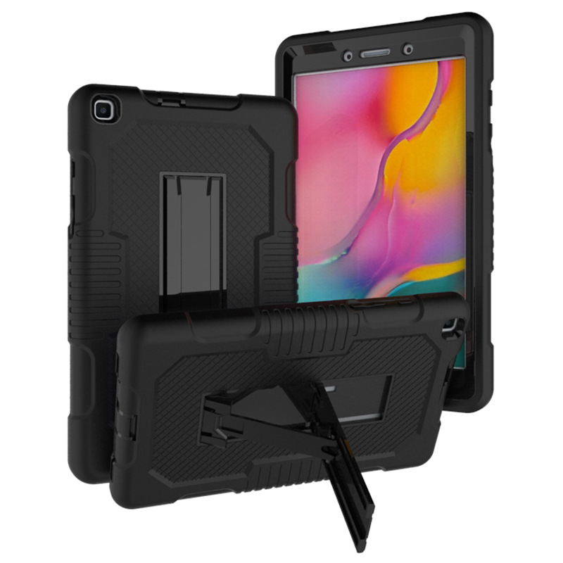 适用三星Tab A 8.0寸T290新撞色硅胶PC支架平板套T295防摔保护壳
