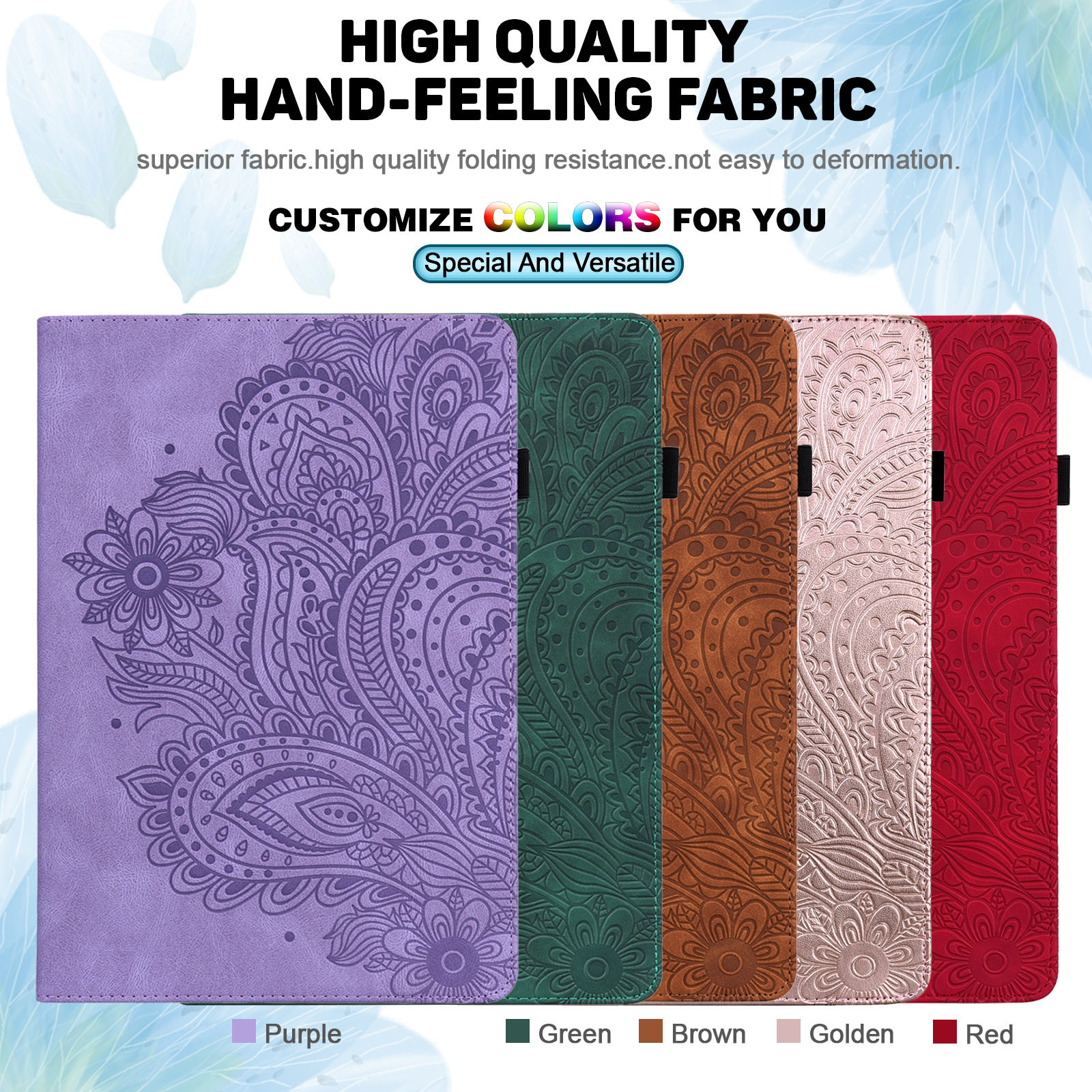 适用于联想Tab M9平板电脑皮套 P11 2代孔雀花插卡支架保护套S5E