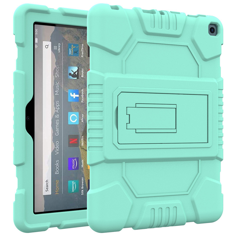 适用亚马逊Kindle fire8硅胶PC支架保护套Amazon HD8防摔软平板壳