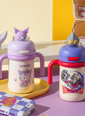 杯具熊儿童保温杯婴幼儿吸管学饮杯幼儿园宝宝水杯子外出圆舱水壶