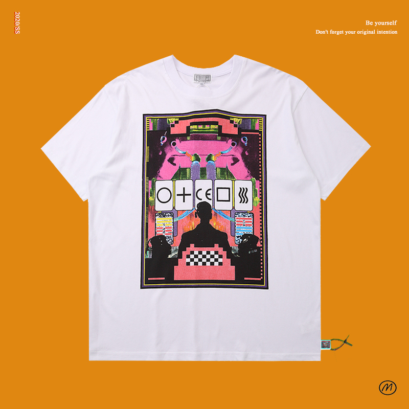 ce电报机日系潮牌情侣ins短袖t恤