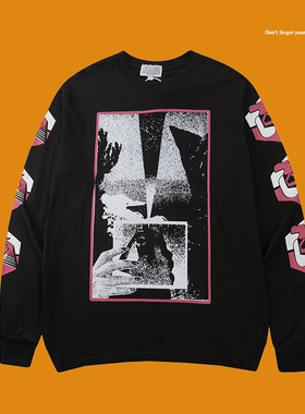 CE鬼手长袖T恤男潮 CAV EMPT日系潮牌19AW 朋克麒麟臂宽松打底衫