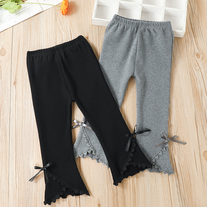 儿童女童春装新款喇叭裤小女孩洋气裤子1-6岁宝宝外穿百搭打底裤2