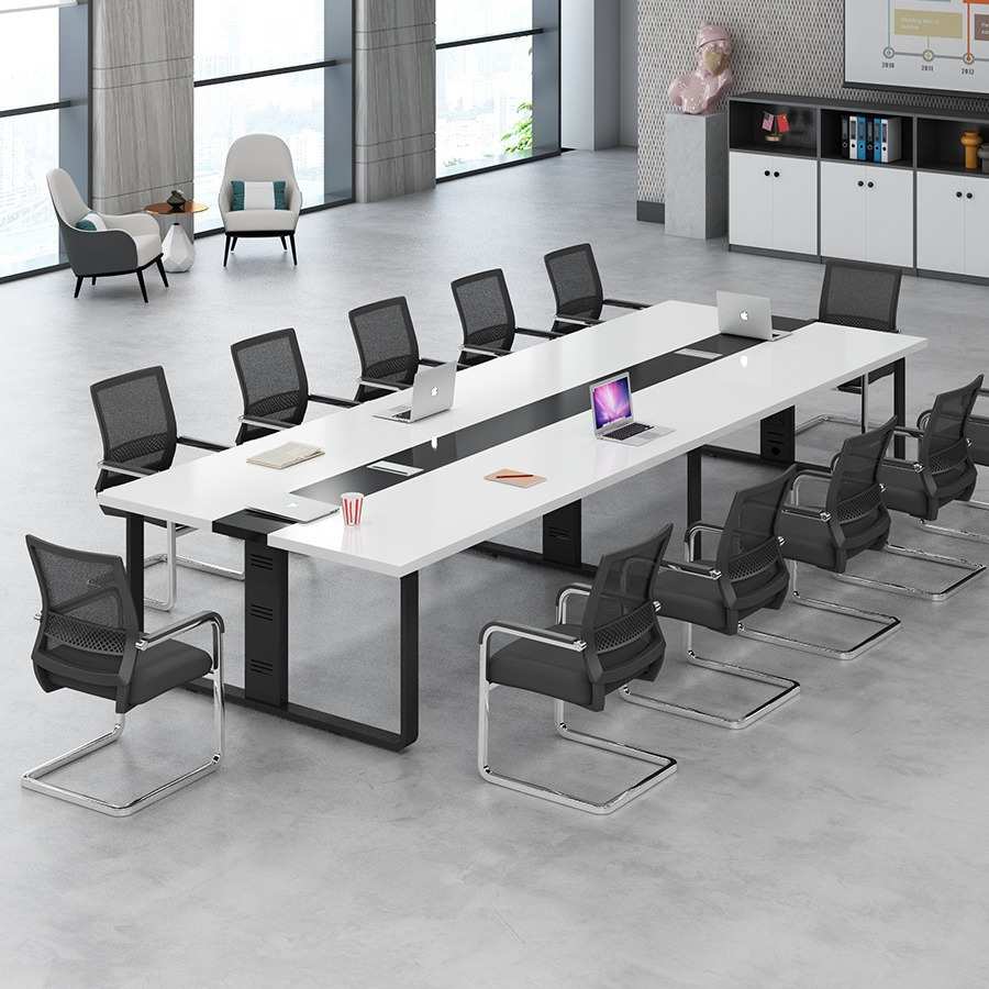 会议桌长桌简约现代小型会议室洽谈桌长条桌子工作台办公桌椅组合