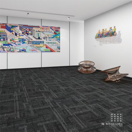 尼龙防火阻燃商用满铺方块地毯