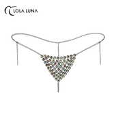 女诱惑配饰 性感女士三角杯猫眼水钻内裤 圆舞曲 LOLALUNA新款