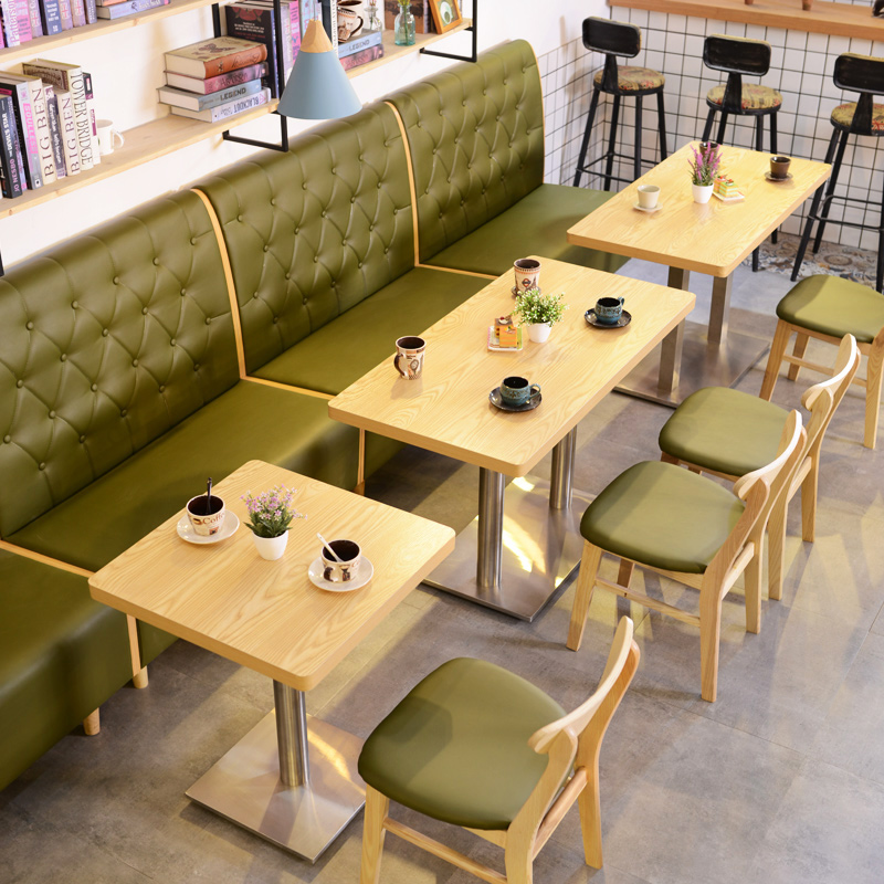 西餐厅卡座甜品店双人卡座沙发咖啡厅休闲酒吧奶茶店沙发桌椅组合
