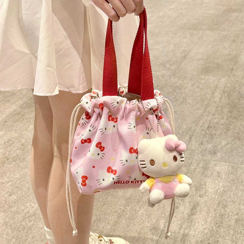 Hellokitty三丽鸥饭盒袋早餐袋便当手提包学生带饭上班装餐包袋子图片