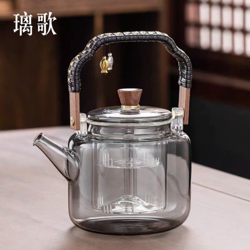 耐热玻璃电陶炉煮茶器电陶炉蒸茶器家用加厚蒸汽全自动提梁壶泡茶