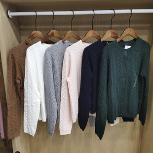 日系U圆领针织开衫2025秋季新款百搭毛衣毛衫外套上衣女481477