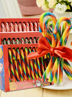 圣诞节盒装糖果礼物棒棒糖拐杖糖伞把36支Christmas candy cane