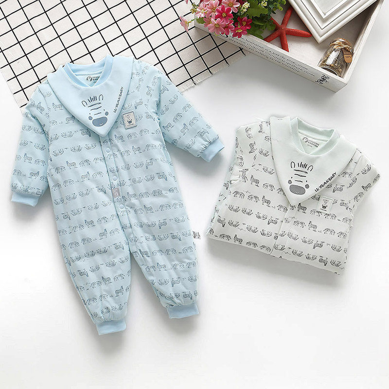 璐璇新款婴儿纯棉衣服新生儿夹棉爬服男宝宝薄棉保暖秋冬连体哈衣,童装/婴儿装/亲子装,连身衣/爬服/哈衣,淘宝优惠券,粉丝福利购,淘宝优惠卷