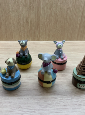 ZAKKA陶瓷盒可爱卡通迷你陶瓷首饰盒戒指乳牙收纳盒摆件