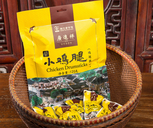 温州特产 广进祥小鸡腿 鸡翅根 温州小吃 下酒菜肉 熟食简装120克 - 封面