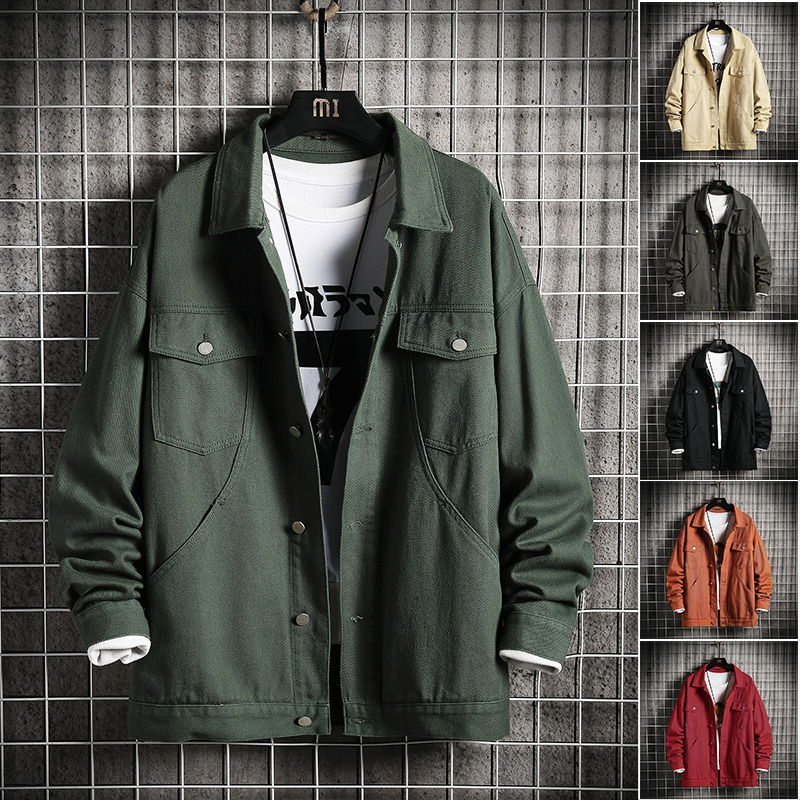 牛仔衣男生韩版潮流ins宽松休闲情侣外套工装男夹克HY02TP60控78，男装工装外套，电商A140（原A102B-1）