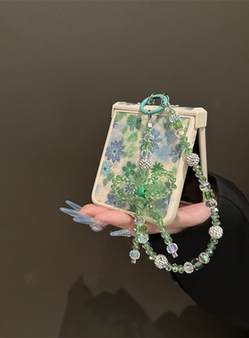 适用华为PuraX小米MixFlip2阔折叠屏手机壳膜一体荣耀MagicVFlip2中轴保护pocket2三星zflip6/flip7斜跨挂绳