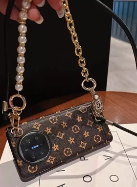 适用华为MateX7折叠屏手机壳matex5壳膜一体老花轻奢MateX6典藏版X3全包磁吸中轴外框带膜保护套DEL-AL20手链