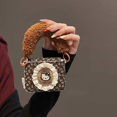 适用华为PuraX折叠屏手机壳荣耀MagicVFlip2壳膜一体小米MixFlip2秋冬碎花卡通KT三星zflip7FE手提5斜跨挂绳6