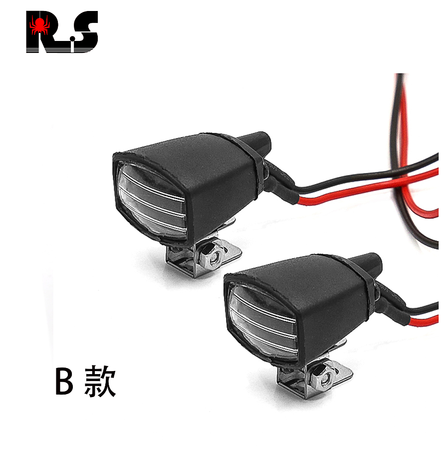 TRX4 SCX10 1/10模型车 攀爬车立体款仿真方形灯罩车顶灯 射灯W24