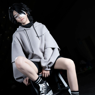 第五人格cos囚徒卢卡巴尔萨电竞皮肤cosplay同款服装灰色连帽卫衣