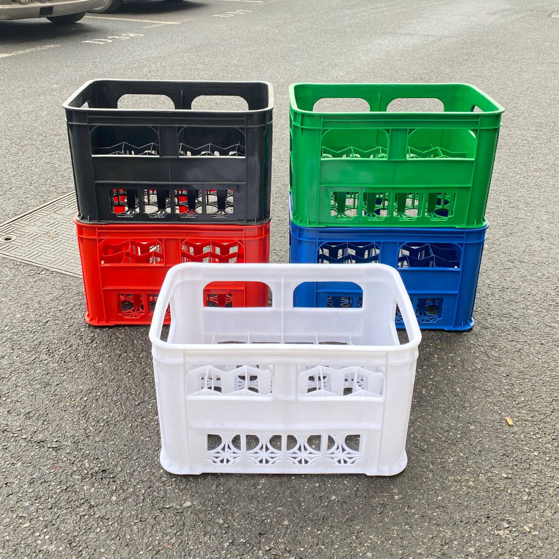 包邮红酒杯筐12瓶啤酒箱加厚24格塑料筐可乐汽水周转框酒店收纳