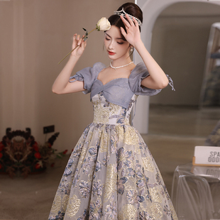 成人礼晚礼服高级感法式蓬蓬裙2025新款仙气主持人礼服女端庄大气