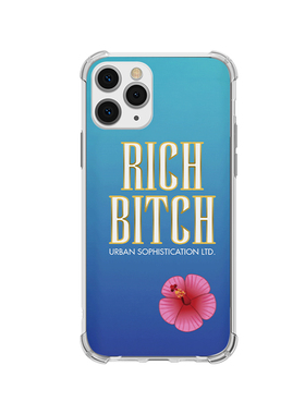 蓝色模拟坏女人斐济矿泉水配色17壳17pro拟物15promax适用于苹果14pro美式16pro新潮13pro定制安卓华为mate壳