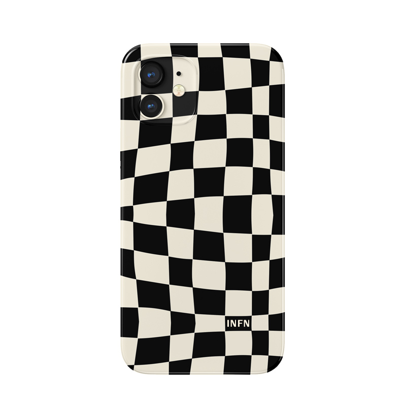 原创不规则棋盘经典黑白格子壳