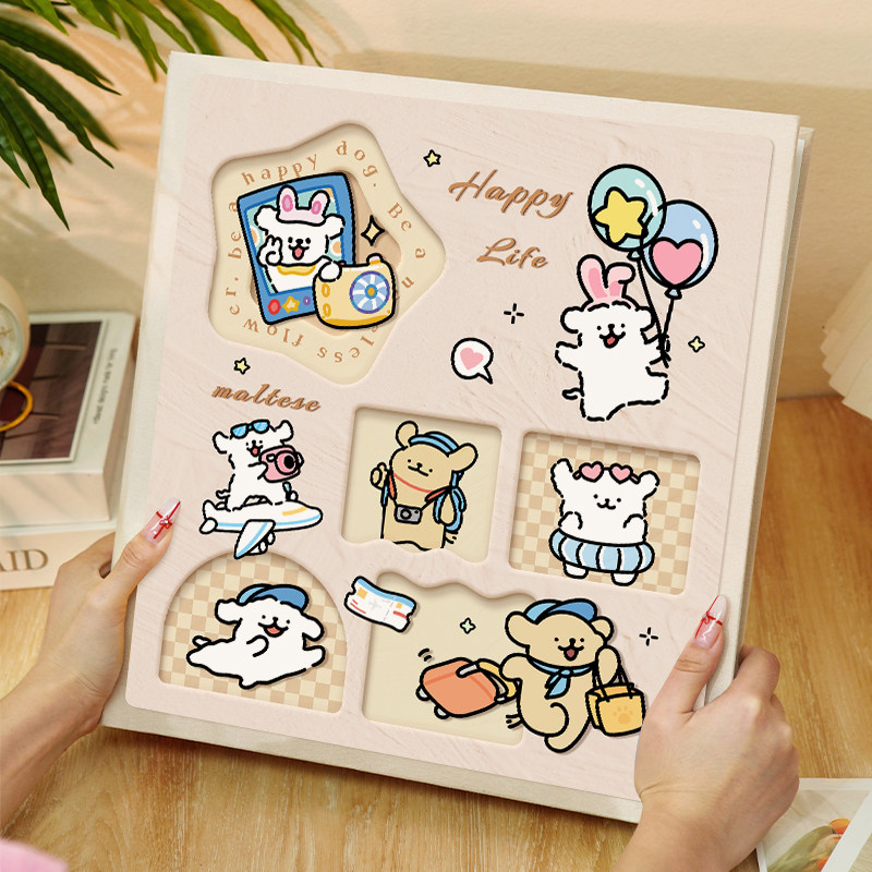 相册本纪念册宝宝儿童大容量家庭5寸6寸照片插页式收纳册影集相簿