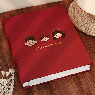 皮质相册本儿童宝宝成长纪念册大容量家庭旅行相簿拍立得收纳影集