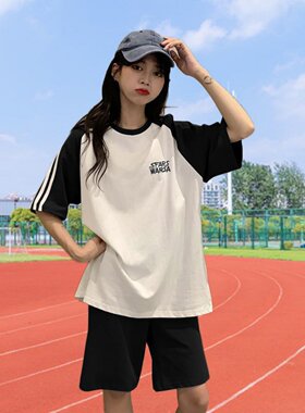 中考体育运动服套装女夏季跑步